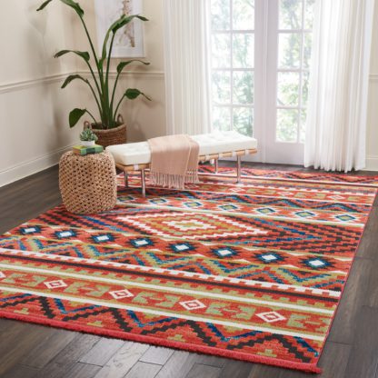 d2f7e76dbf78688f690fa9d4e7cc1e1b532f8e2a64cd6c3ccbfe7b112f6cae68-1.jpg An Image of Navajo 4 Rug Orange, Yellow and Green