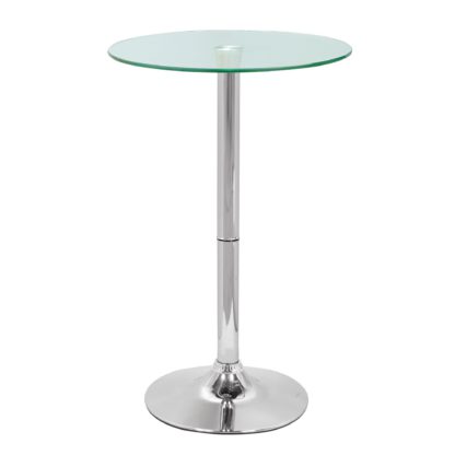 An Image of Galaxy Glass Bar Table Chrome