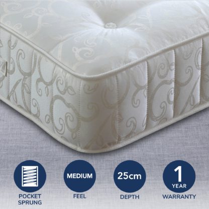 An Image of 1000 Pocket Sprung Mattress White