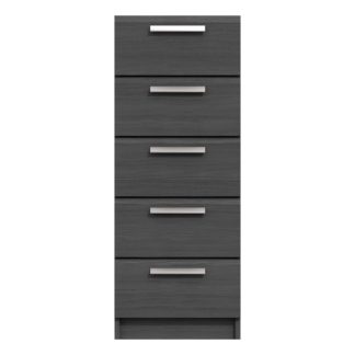 An Image of Piper 5 Drawer Tallboy Graphite (Grey)