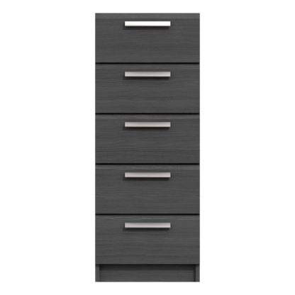 An Image of Piper 5 Drawer Tallboy Graphite (Grey)
