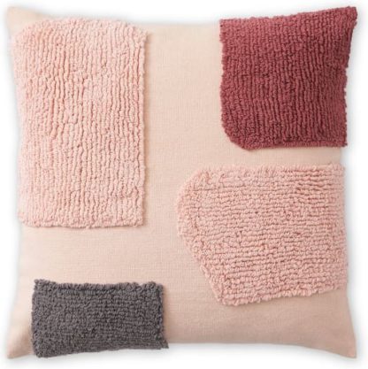 An Image of Mosie Tufted Cotton Cushion 45 x 45cm, Soft Pink