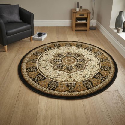 An Image of Heritage Circle Rug Green