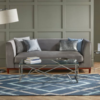 An Image of Trellis Rug Grey