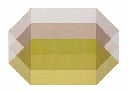 An Image of Gandia Blasco Diamond Kilim Rug Pink & Yellow 170 x 220cm