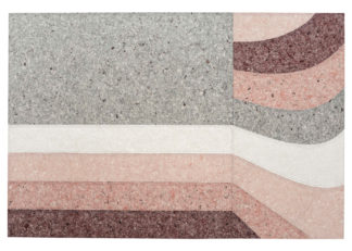 An Image of Gandia Blasco Nuances Rug Curve Burgundy 200 x 300cm