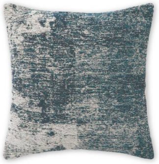 An Image of Genna Jacquard Cushion, 50 x 50cm, Petrol Blue