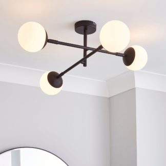 An Image of Tela Bathroom 4Lt Ceiling Fitting Black Black