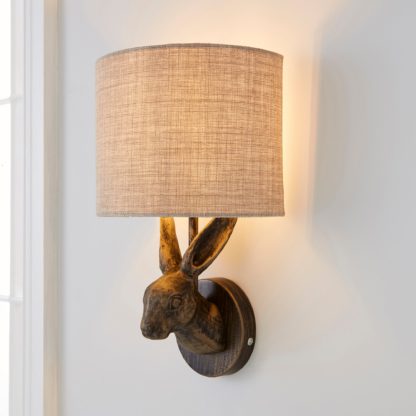 An Image of Hare Bronze Wall Light Brass