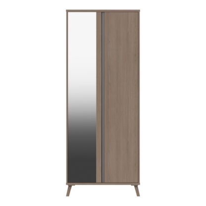 An Image of Jenson 2 Door Wardrobe Dark Grey