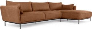 An Image of Odelle Right Hand Facing Chaise End Corner Sofa,Texas Tan Leather