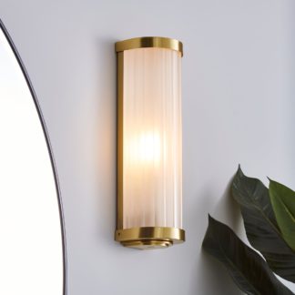 An Image of Ripon Bathroom Wall Light Brushed Gold Gold