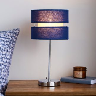 An Image of Frea Navy Table Lamp Navy