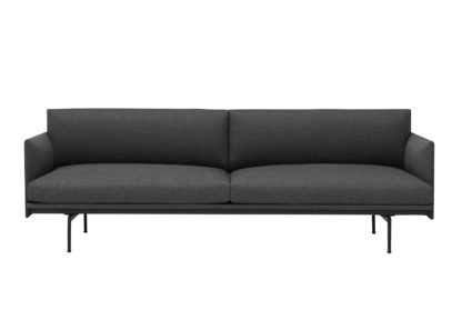 An Image of Muuto Outline 3 Seater Sofa Kvadrat Remix 163