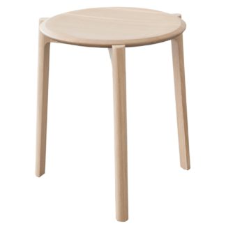 An Image of Ercol Svelto Round Stacking Stool Dead Matt Oak