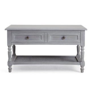 An Image of Lucy Cane Grey Coffee Table Slate (Grey)