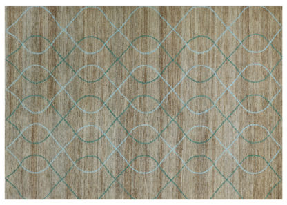 An Image of Ripple Rug Emerald