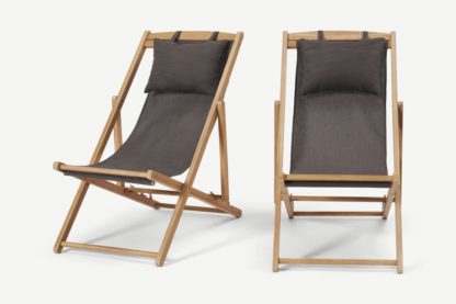 An Image of Botany Set of 2 Classic Beach Chairs, Taupe