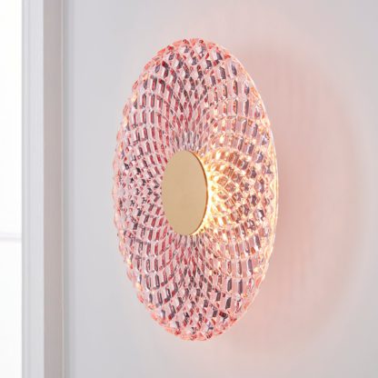 An Image of Cora Glass Wall Light Pink