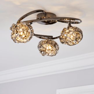 An Image of Cecilie Ceiling Fitting Dark Chrome Chrome