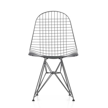 An Image of Vitra Eames DKR Wire Chair White Powder Coated Frame