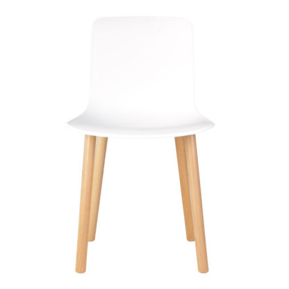 An Image of Vitra Hal Wood Chair 01 Dark Light Oak Legs