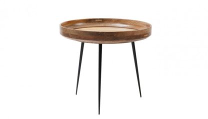 An Image of Mater Bowl Table Large Black Stained Mango Wood