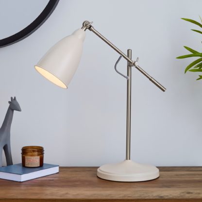 An Image of Robson Mushroom Lever Arm Task Desk Lamp Mushroom