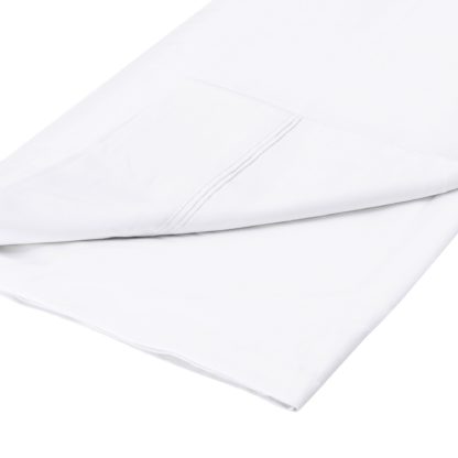 An Image of Dorma 500 Thread Count 100% Cotton Sateen Plain Flat Sheet White