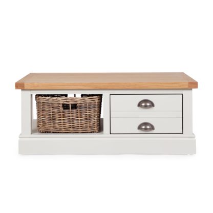 e849c79bf4073017283a186c2d3448141fb3c447326871177f0a48cb2ce33145-1.jpg An Image of Compton Ivory Coffee Table with Baskets Cream and Brown