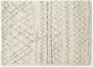 An Image of Ayla Luxury Moroccan Style Wool Berber Rug, Large 160 x 230cm, Off White
