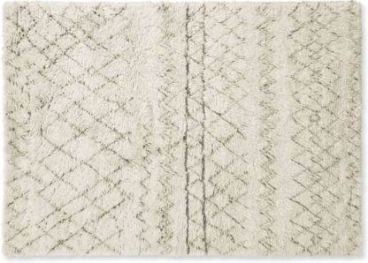 An Image of Ayla Luxury Moroccan Style Wool Berber Rug, Large 160 x 230cm, Off White