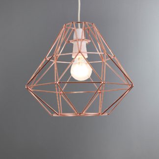 An Image of Bremen Geometric Copper Easy Fit Pendant Copper