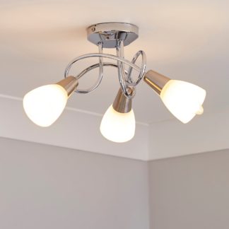An Image of Smithson 3 Light Chrome Ceiling Fitting Silver