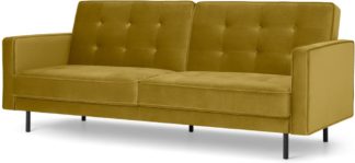 An Image of Rosslyn Click Clack Sofa Bed, Vintage Gold Velvet