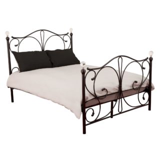 An Image of Florence Metal Bedstead Black