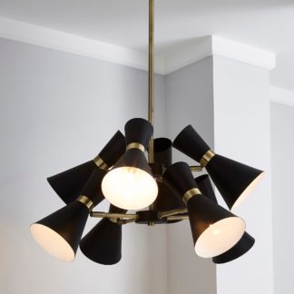 An Image of Archie Black 8 Light Ceiling Fitting Black