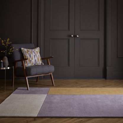 An Image of Akari Wool Rug Purple and Grey