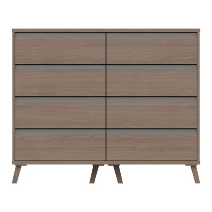 An Image of Jenson 8 Drawer Wide Chest Light Oak