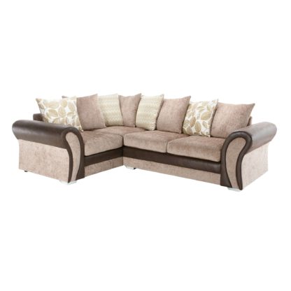 An Image of Scarlett Left Hand Corner Sofa Cream