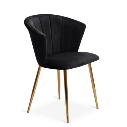 An Image of Kendall Chair Black Velvet Black