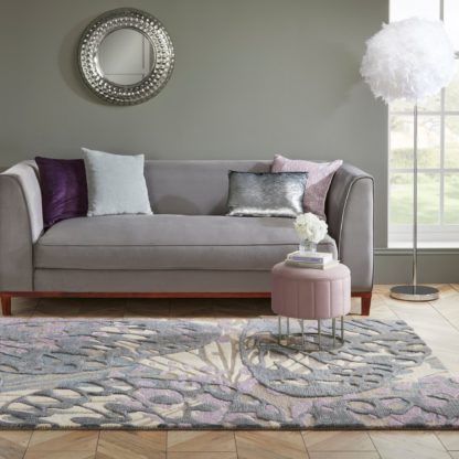 ed2f904d11a4c3ef7f9c3ca38c31955bddf0f5083595a34d75af189be4fbe113-1.jpg An Image of Camilla Rug Purple and Grey