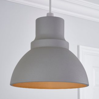 An Image of Cadoc Concrete Effect Easy Fit Pendant Grey