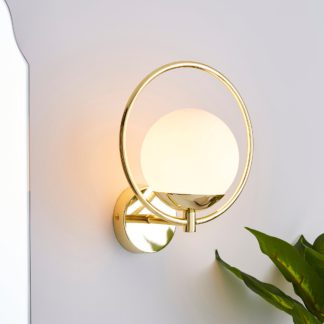 An Image of Fort Halo Bathroom Wall Light Champagne Champagne