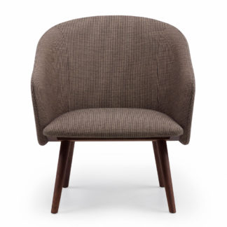 An Image of De La Espada Saia Lounge Chair Danish Oiled Walnut and Fuse 351