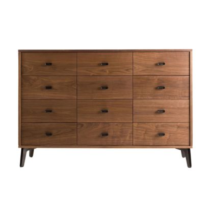 An Image of De La Espada Mcqueen Large Chest In Danish Oiled Walnut