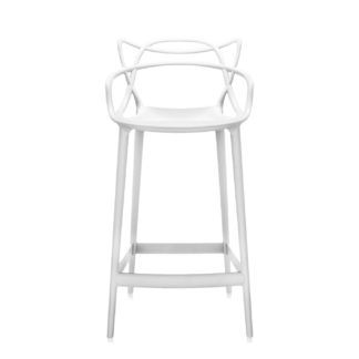 An Image of Kartell Masters Stool Medium White