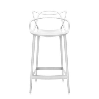 An Image of Kartell Masters Stool Medium White