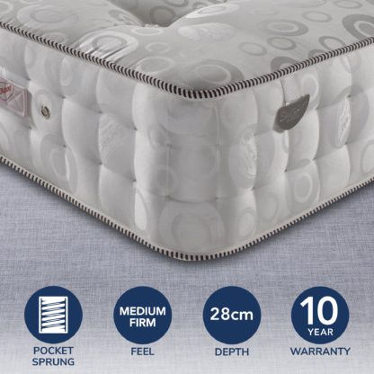 An Image of Pocketo 3000 Pocket Sprung Mattress Grey