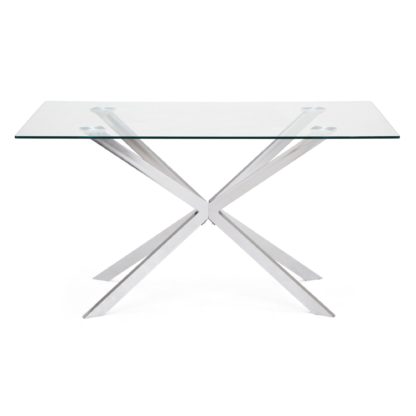 An Image of Lumia Glass Dining Table Clear